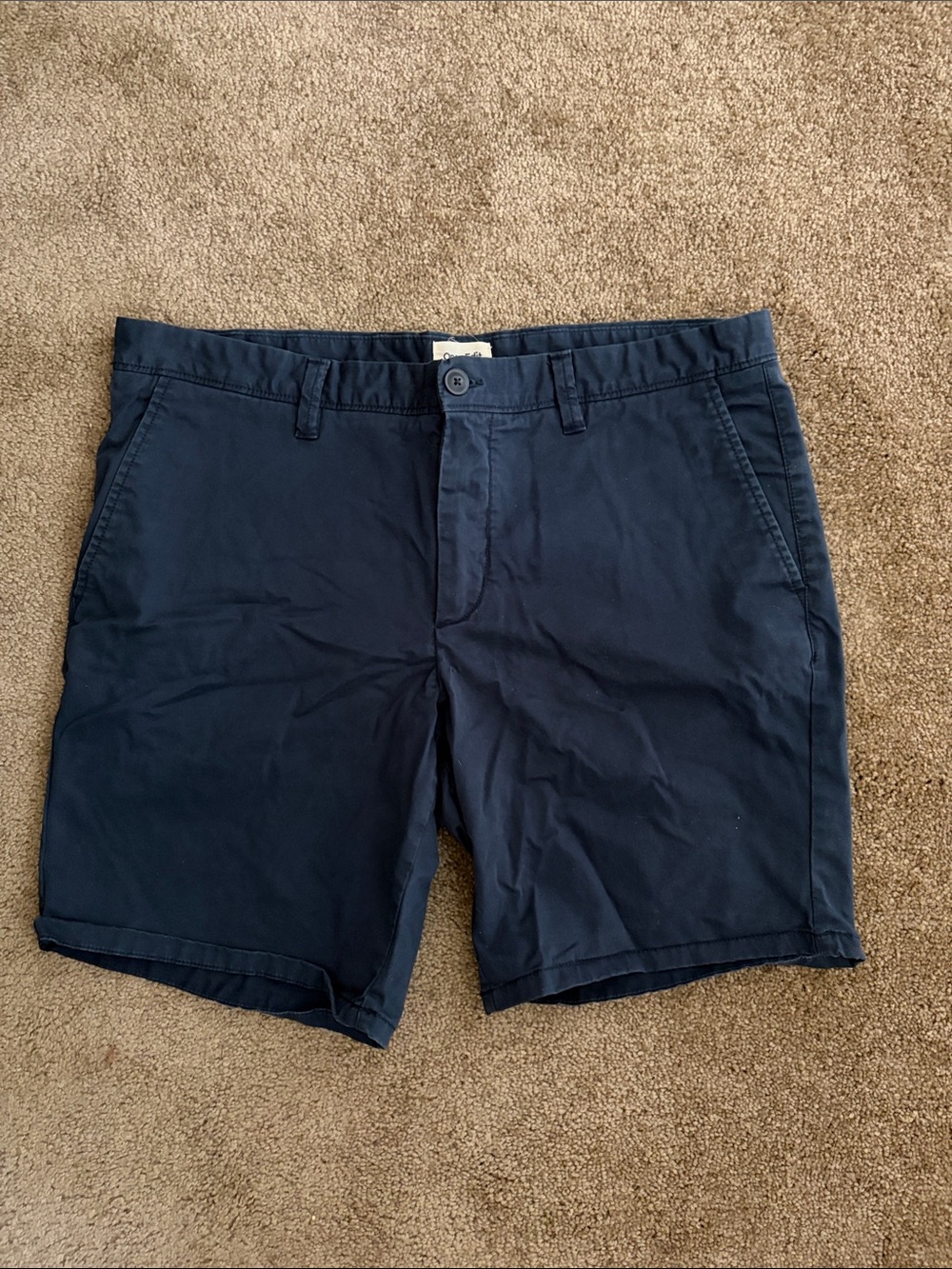 Men's Navy Casual Cotton Shorts